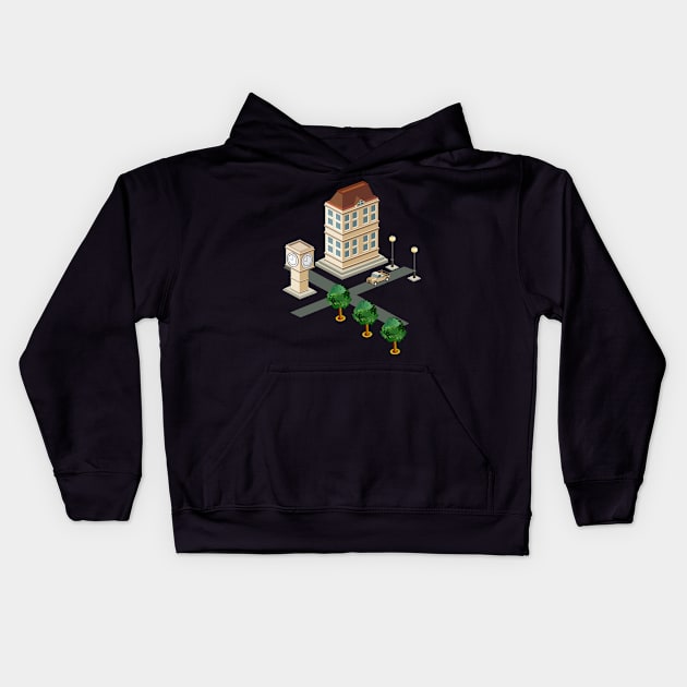 City Map Kids Hoodie by Wanda City